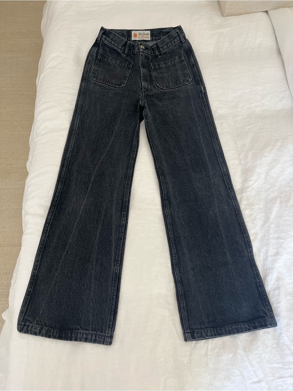 Mollusk Women's Black Wide-Leg Jeans